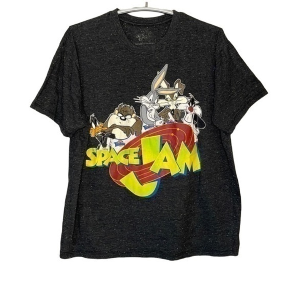 VINTAGE WARNER BROS. | Men’s VINTAGE (1996) Black Confetti SPACE JAM XXL Shirt